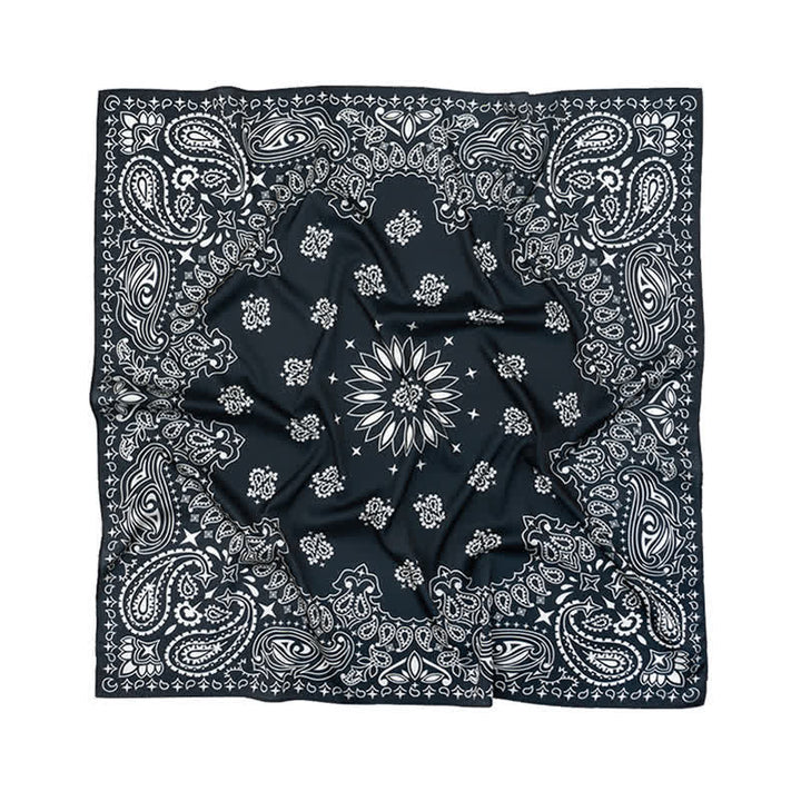 Bufanda cuadrada grande y elegante con estampado clásico de cachemira en estilo británico