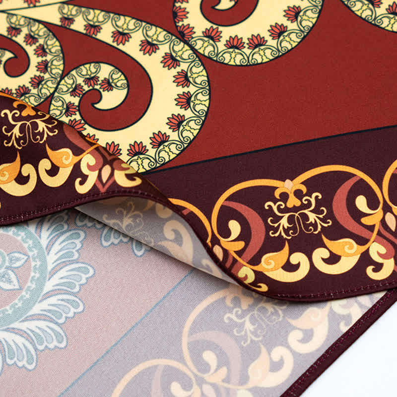 Bufanda cuadrada grande y elegante con estampado clásico de cachemira en estilo británico