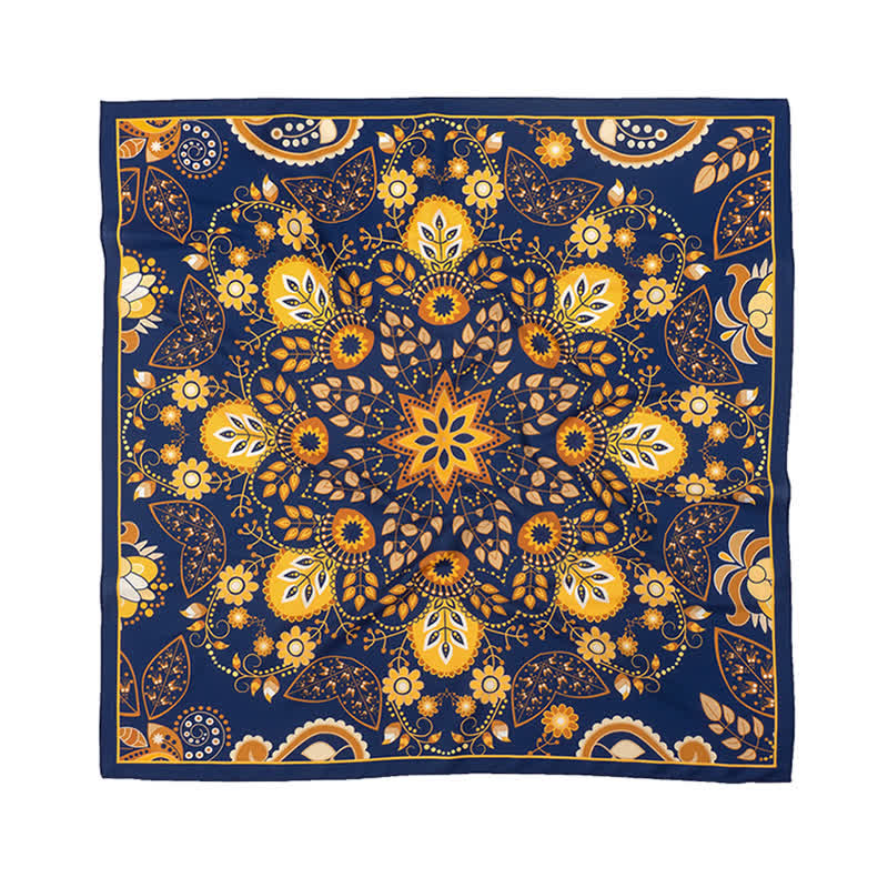 Bufanda cuadrada grande y elegante con estampado clásico de cachemira en estilo británico