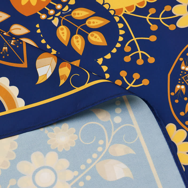 Bufanda cuadrada grande y elegante con estampado clásico de cachemira en estilo británico