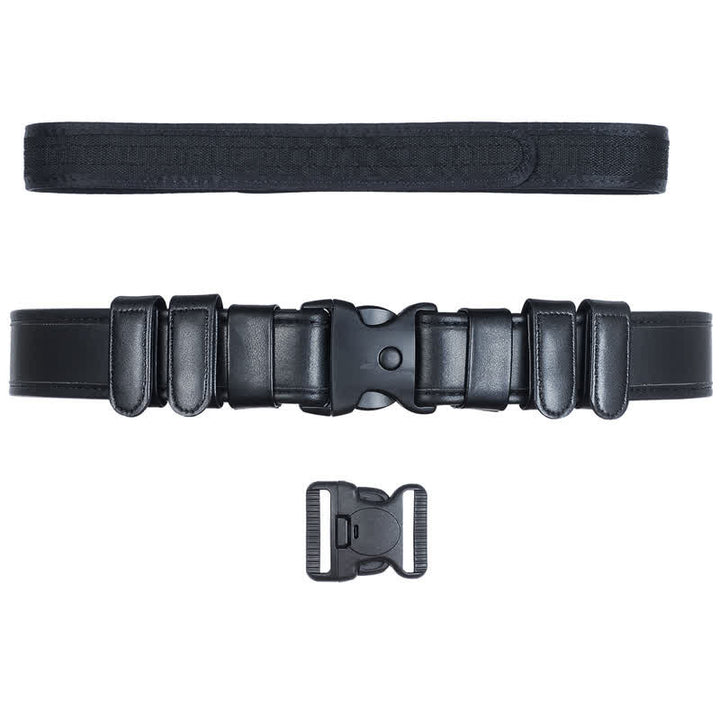 Cinturón táctico de cuero de tela Oxford de liberación rápida de color negro para hombre - image 1