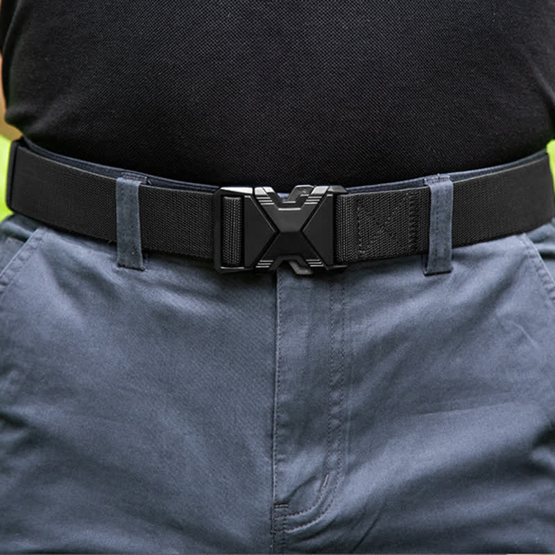 Cinturón táctico de nailon grueso con hebilla de liberación rápida para hombre