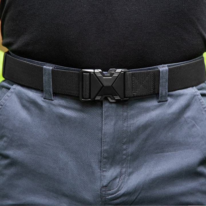 Cinturón táctico de nailon grueso con hebilla de liberación rápida para hombre