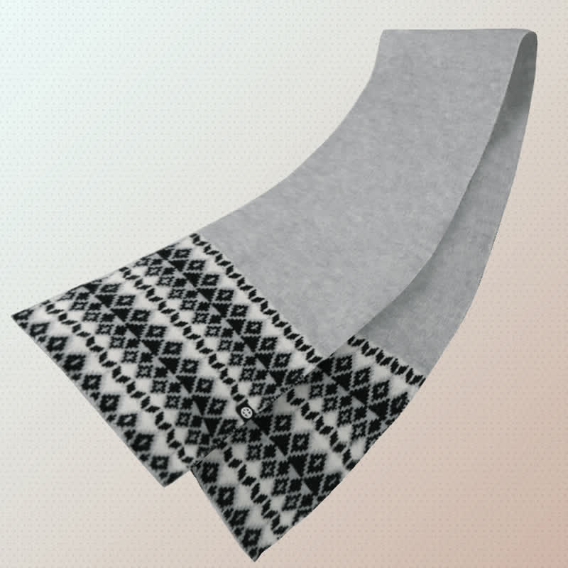 Conjunto de 3 guantes y bufanda de punto con estampado de diamantes unisex cómodos