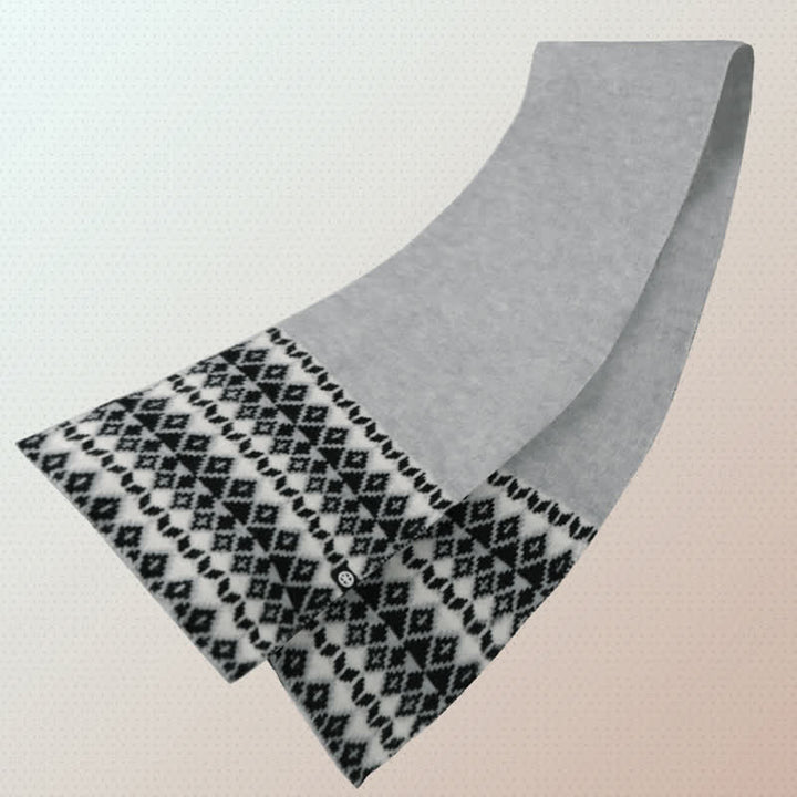 Conjunto de 3 guantes y bufanda de punto con estampado de diamantes unisex cómodos