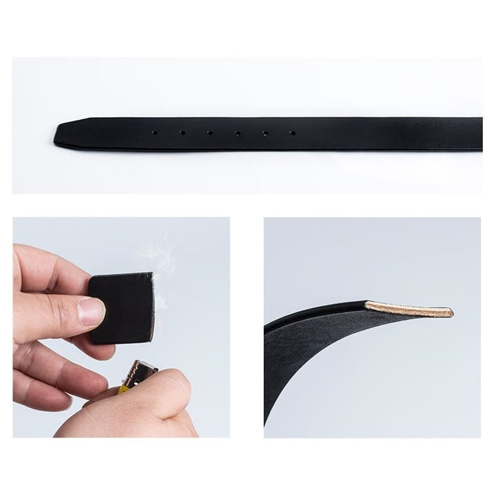 Cinturón de cuero con espada de caballero con serpiente occidental para hombre