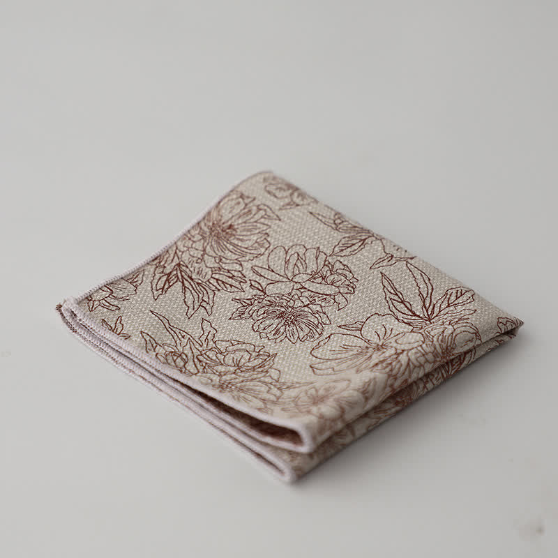 Pañuelo de bolsillo con estampado floral artístico para hombre