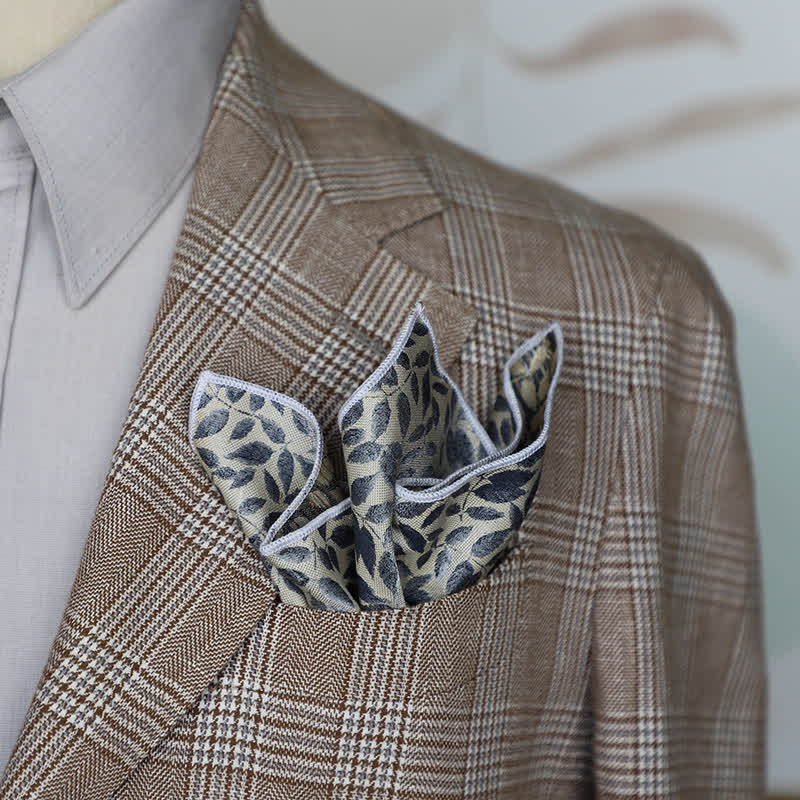 Pañuelo de bolsillo con estampado floral artístico para hombre