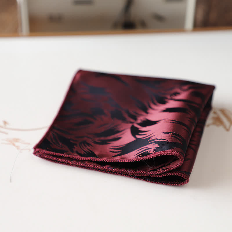 Pañuelo de bolsillo con estampado floral retro elegante para hombre