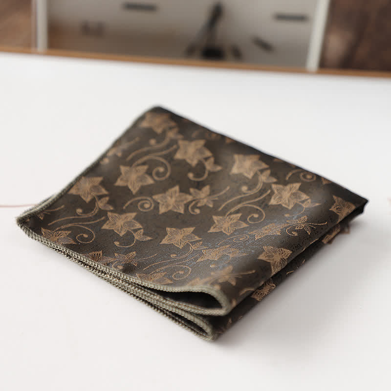 Pañuelo de bolsillo con estampado floral retro elegante para hombre