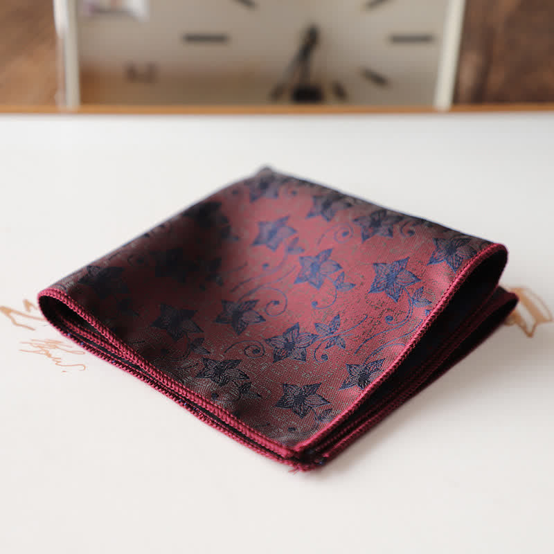 Pañuelo de bolsillo con estampado floral retro elegante para hombre