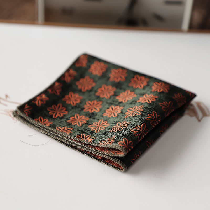 Pañuelo de bolsillo con estampado floral retro elegante para hombre