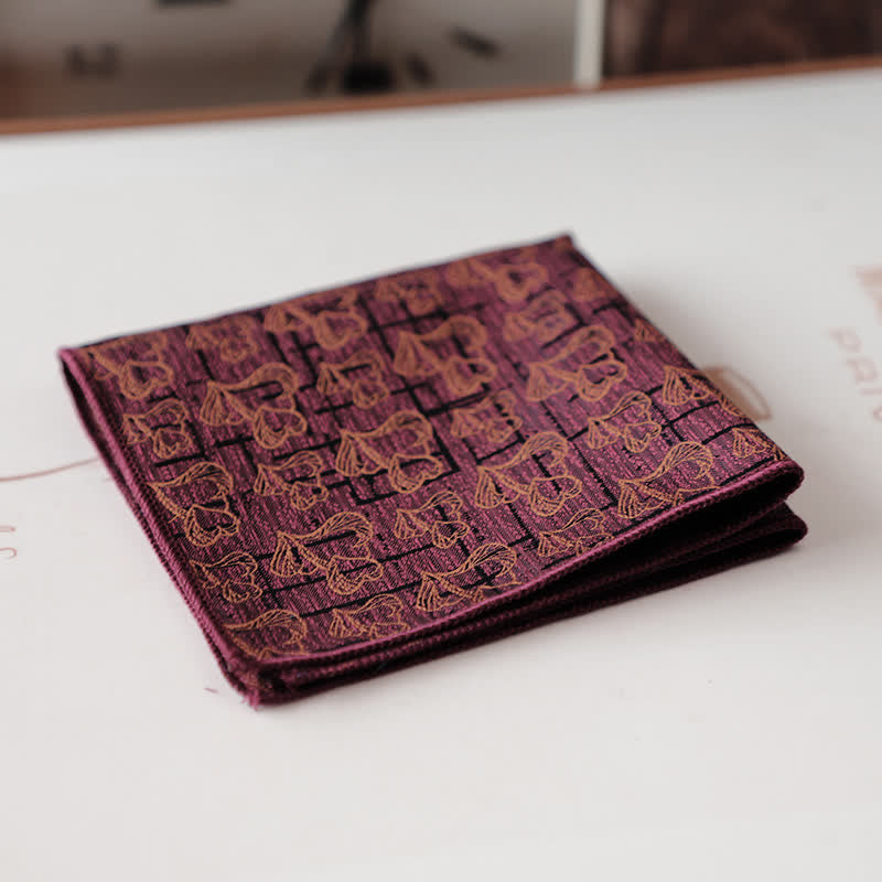 Pañuelo de bolsillo con estampado floral retro elegante para hombre