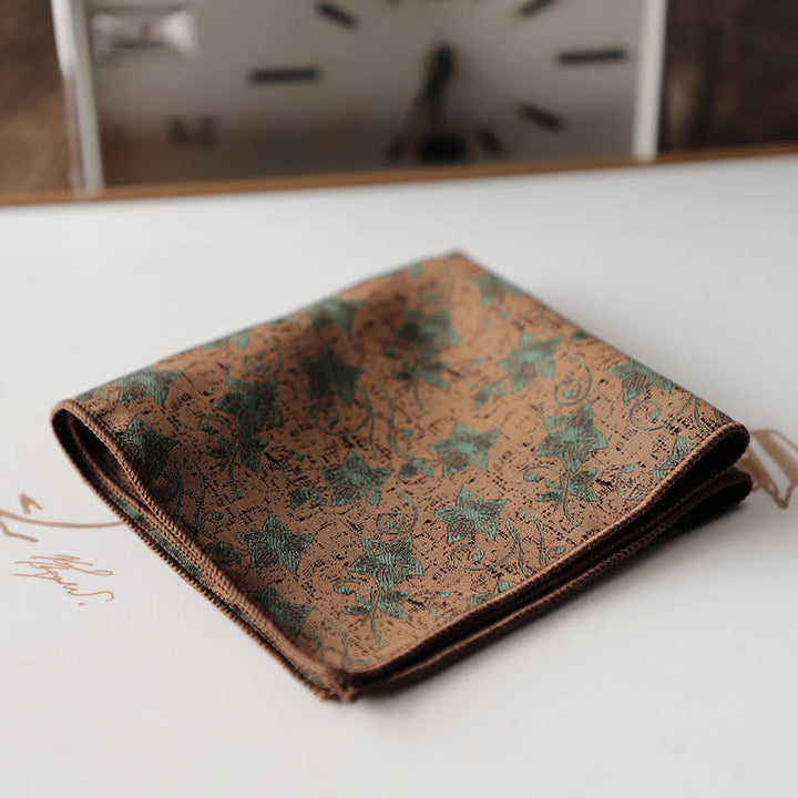 Pañuelo de bolsillo con estampado floral retro elegante para hombre