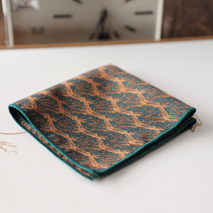 Pañuelo de bolsillo con estampado floral retro elegante para hombre