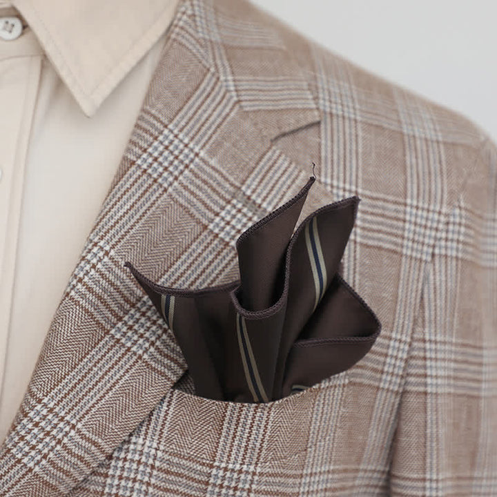 Pañuelo de bolsillo con estampado floral retro elegante para hombre