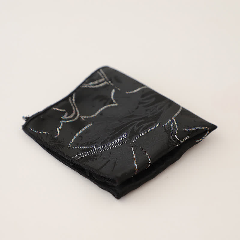 Pañuelo de bolsillo con lunares y rayas para hombre