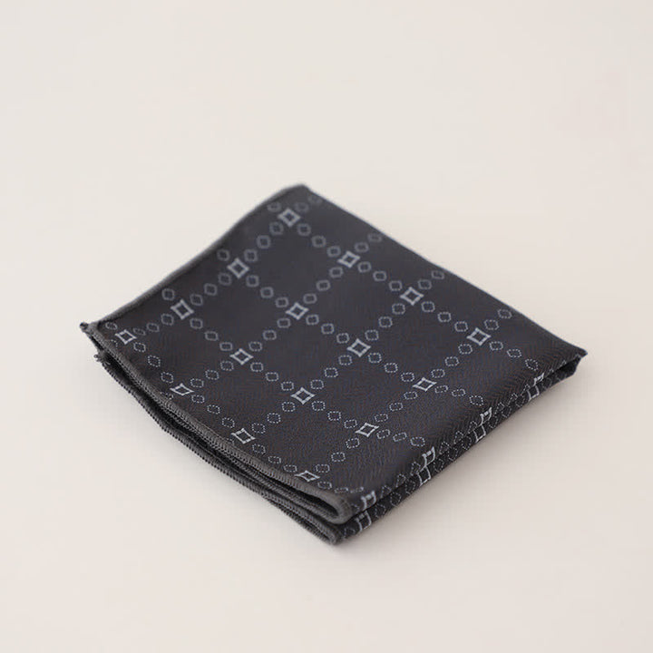 Pañuelo de bolsillo con lunares y rayas para hombre