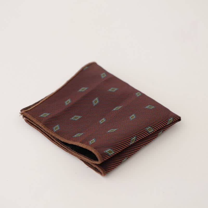 Pañuelo de bolsillo con lunares y rayas para hombre