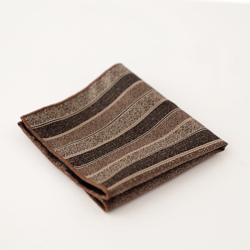 Pañuelo de bolsillo con lunares y rayas para hombre