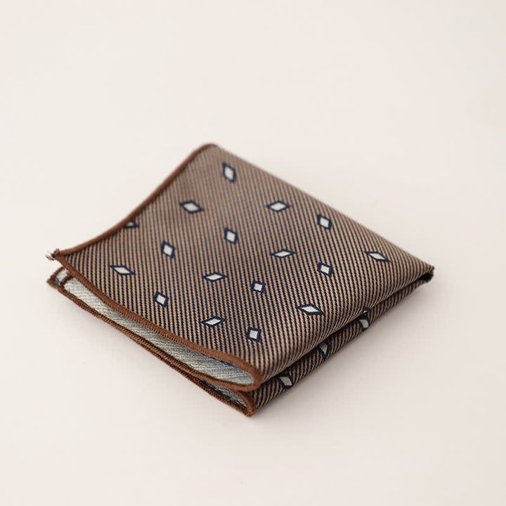 Pañuelo de bolsillo con lunares y rayas para hombre