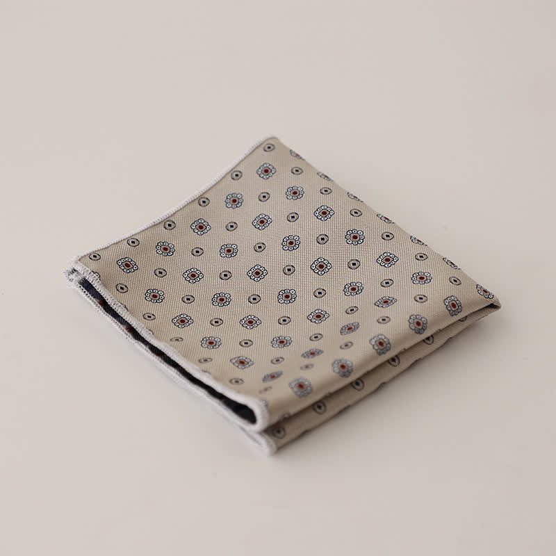 Pañuelo de bolsillo con lunares y rayas para hombre