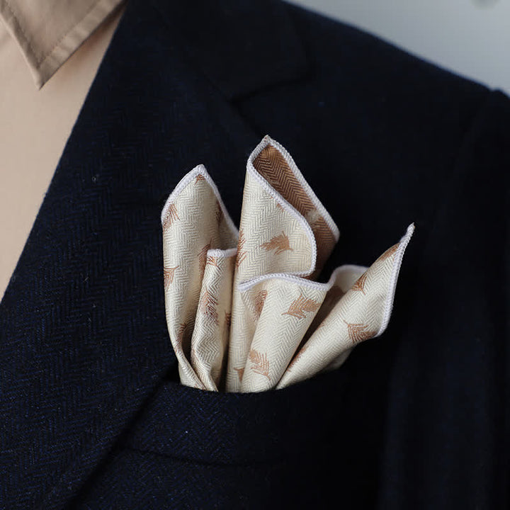 Pañuelo de bolsillo con lunares y rayas para hombre