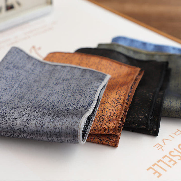 Pañuelo de bolsillo para hombre con estampado oscuro sutil y de color liso