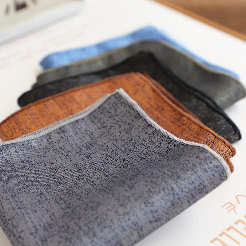 Pañuelo de bolsillo para hombre con estampado oscuro sutil y de color liso