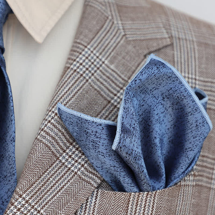 Pañuelo de bolsillo para hombre con estampado oscuro sutil y de color liso