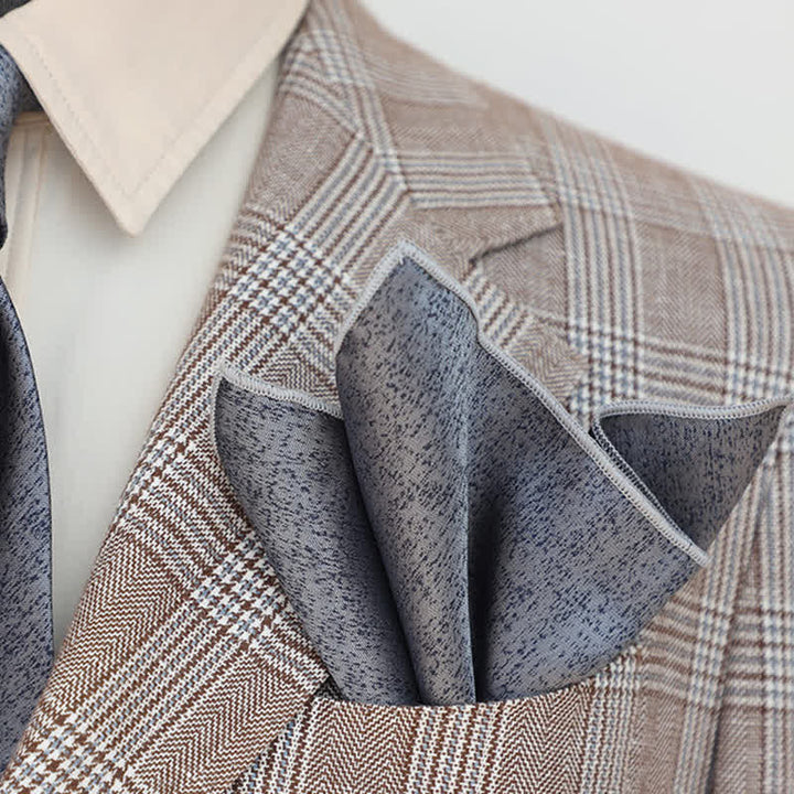 Pañuelo de bolsillo para hombre con estampado oscuro sutil y de color liso