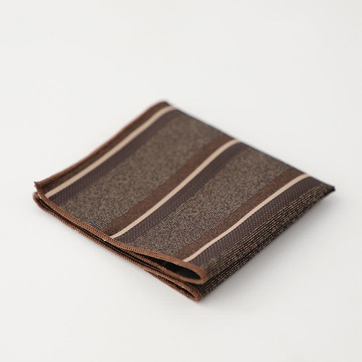 Pañuelo de bolsillo de negocios con estampado de cuadros pequeños a rayas para hombre