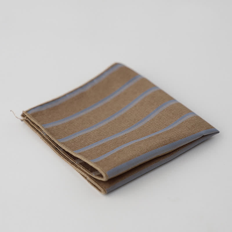 Pañuelo de bolsillo de negocios con estampado de cuadros pequeños a rayas para hombre