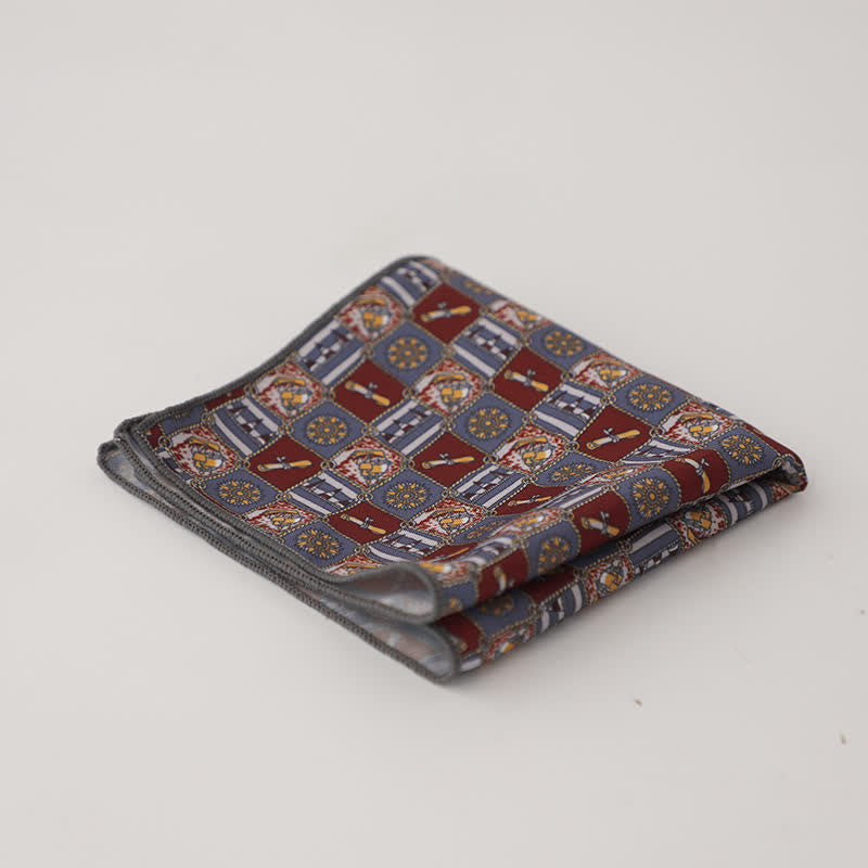 Pañuelo de bolsillo con diseño geométrico abstracto para hombre