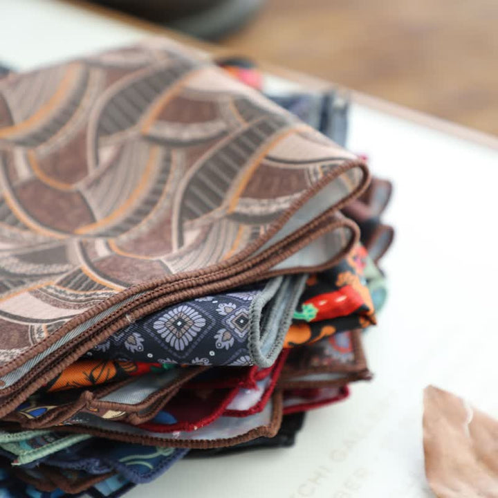 Pañuelo de bolsillo con diseño geométrico abstracto para hombre
