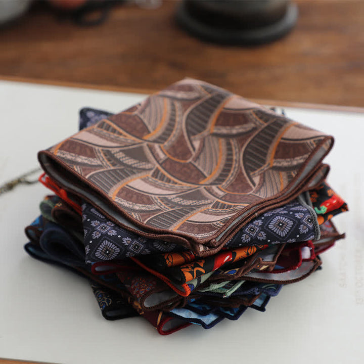 Pañuelo de bolsillo con diseño geométrico abstracto para hombre