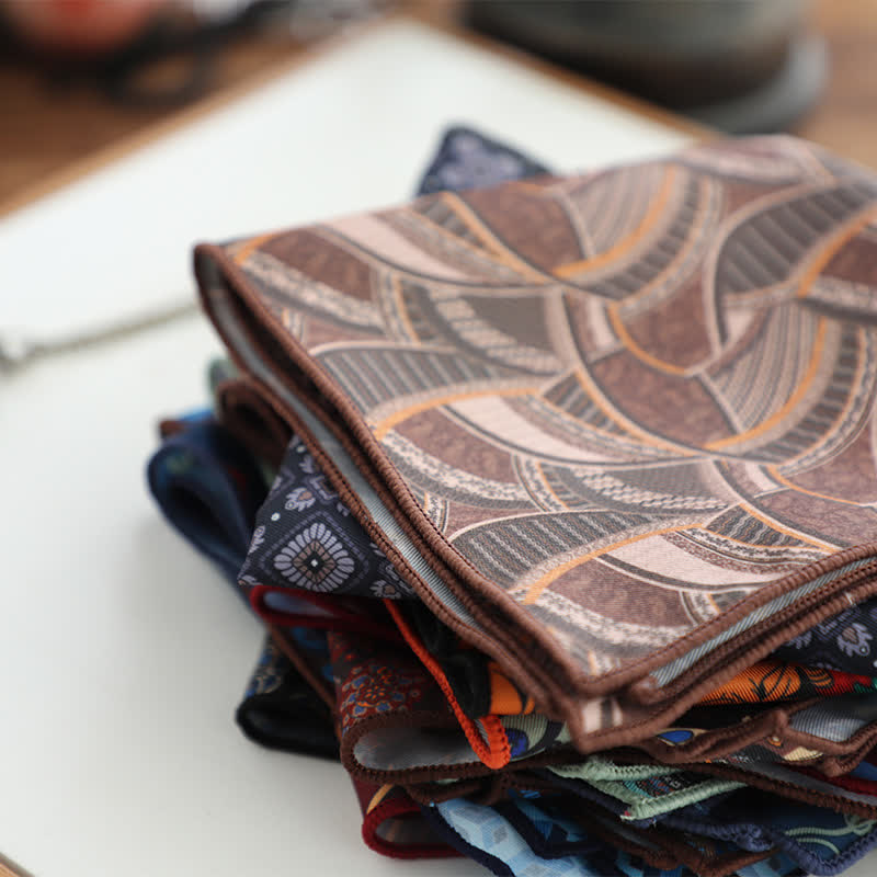 Pañuelo de bolsillo con diseño geométrico abstracto para hombre