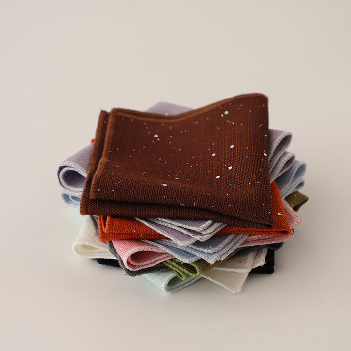 Pañuelo de bolsillo para hombre, sencillo, de color liso y con lentejuelas