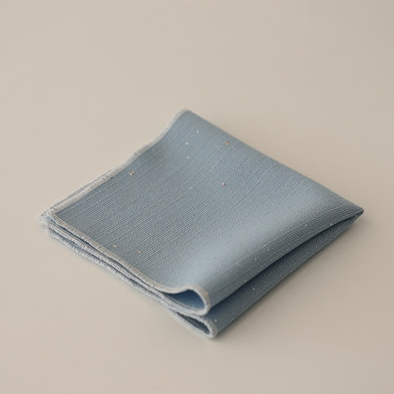 Pañuelo de bolsillo para hombre, sencillo, de color liso y con lentejuelas