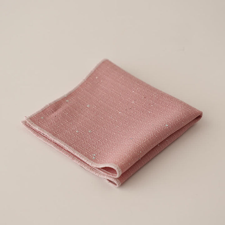 Pañuelo de bolsillo para hombre, sencillo, de color liso y con lentejuelas