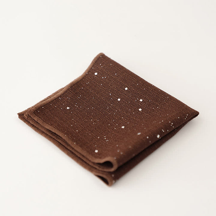 Pañuelo de bolsillo para hombre, sencillo, de color liso y con lentejuelas