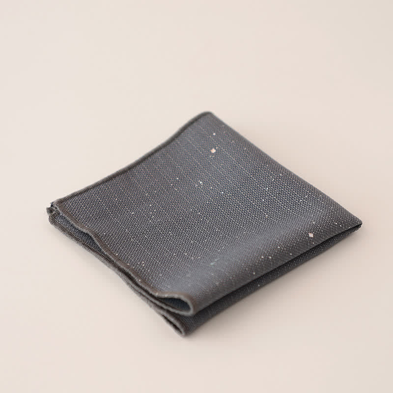 Pañuelo de bolsillo para hombre, sencillo, de color liso y con lentejuelas