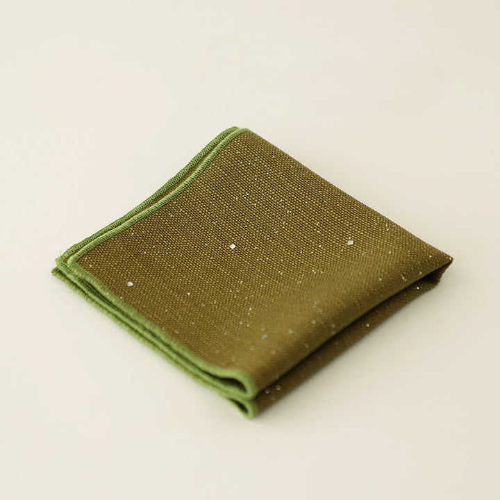 Pañuelo de bolsillo para hombre, sencillo, de color liso y con lentejuelas