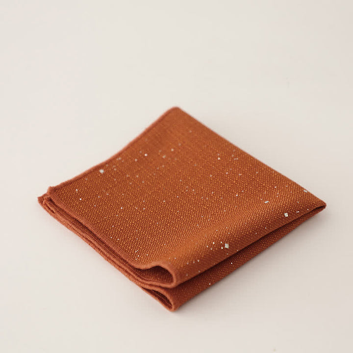 Pañuelo de bolsillo para hombre, sencillo, de color liso y con lentejuelas