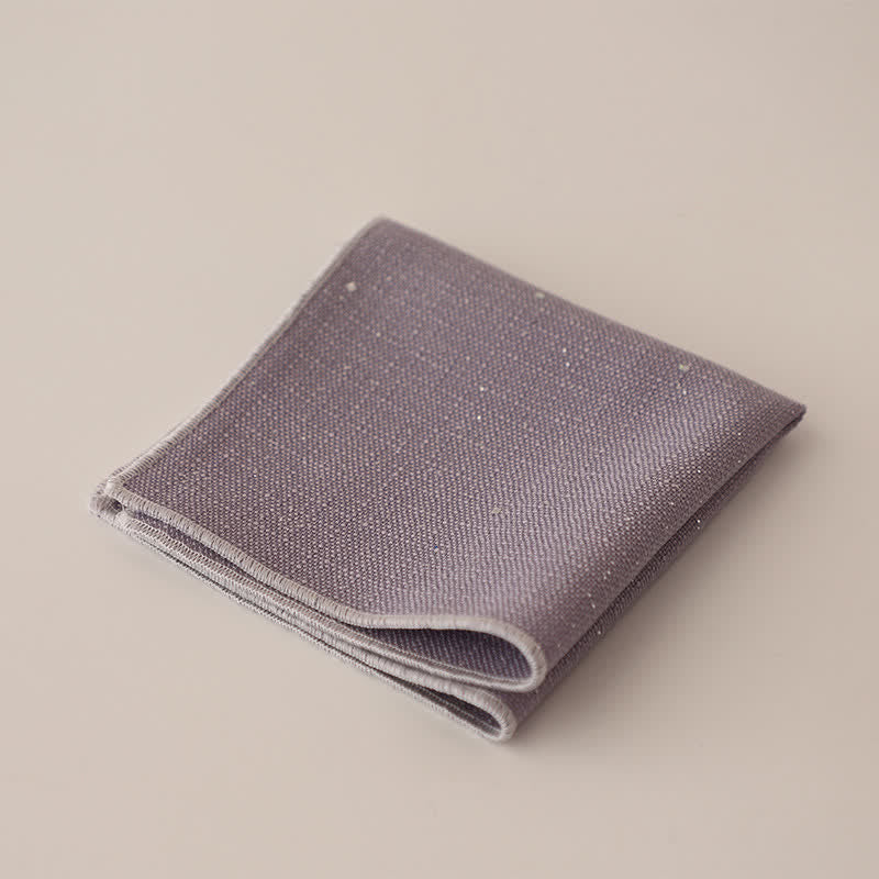 Pañuelo de bolsillo para hombre, sencillo, de color liso y con lentejuelas