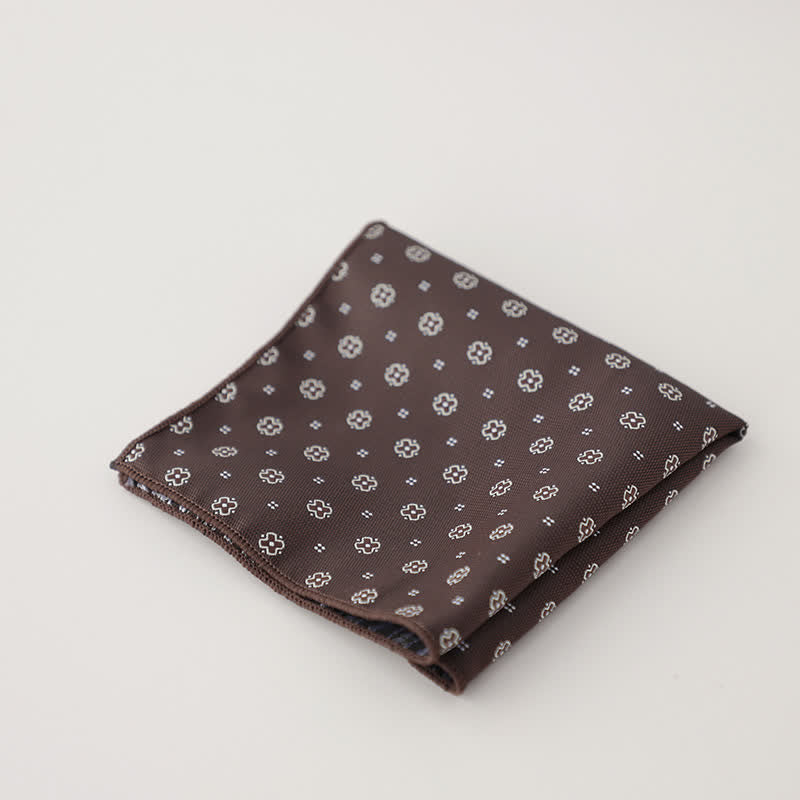 Pañuelo de bolsillo de jacquard con motivos florales de lujo para hombre