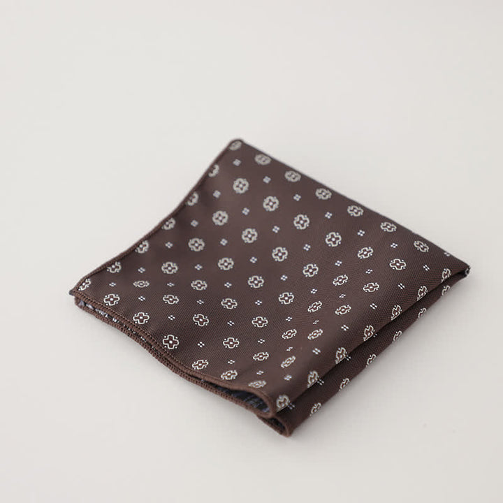 Pañuelo de bolsillo de jacquard con motivos florales de lujo para hombre
