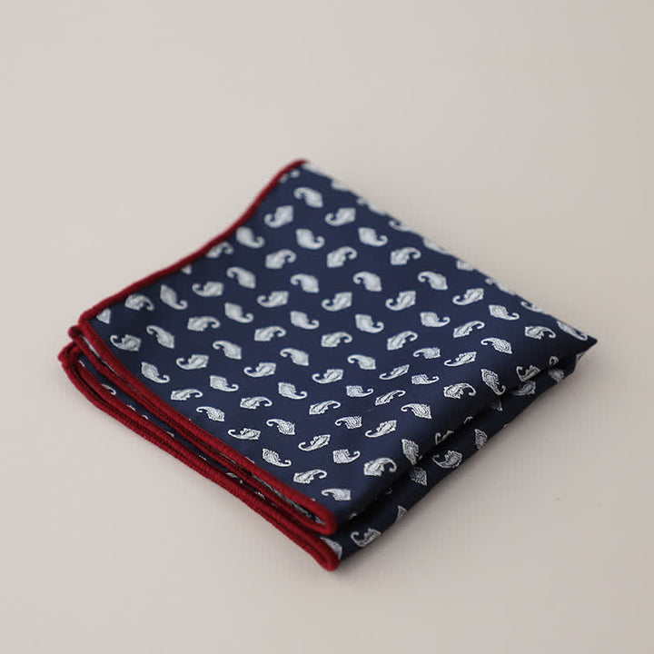 Pañuelo de bolsillo de jacquard con motivos florales de lujo para hombre