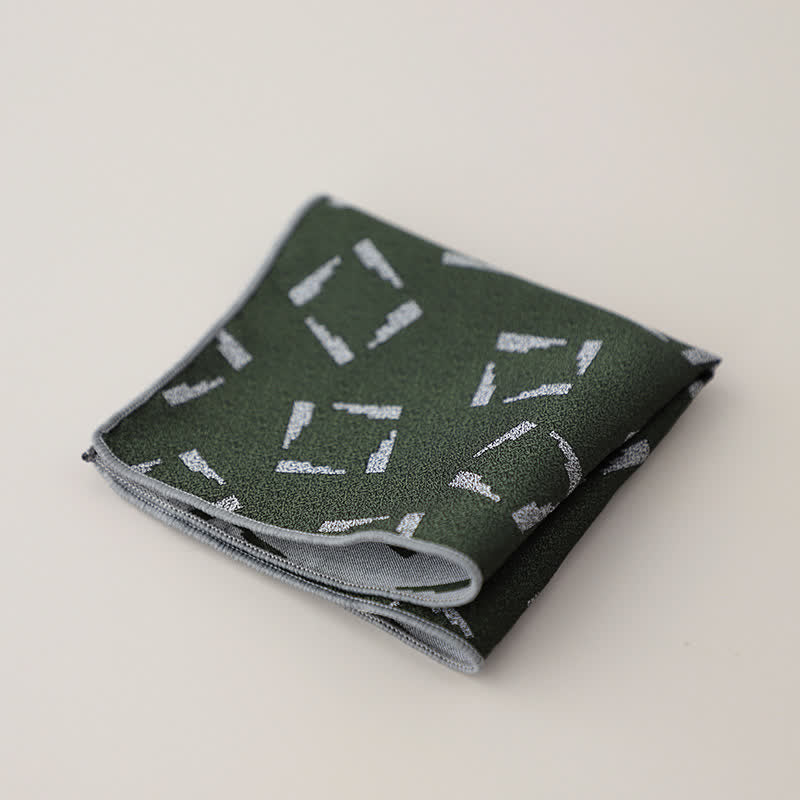 Pañuelo de bolsillo de jacquard con motivos florales de lujo para hombre