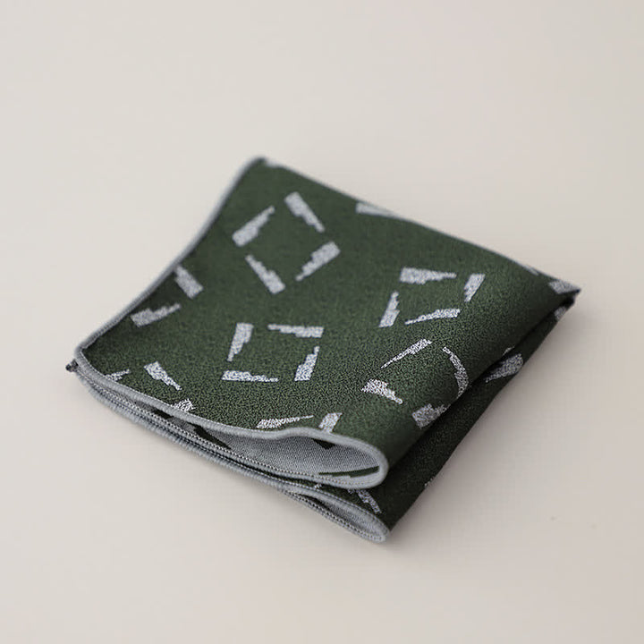 Pañuelo de bolsillo de jacquard con motivos florales de lujo para hombre